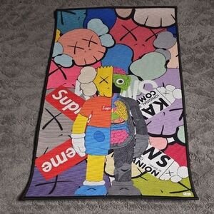 Kaws Inspired Colorful Cartoon Character 31"x18" Rug